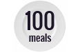Provide 100 meals