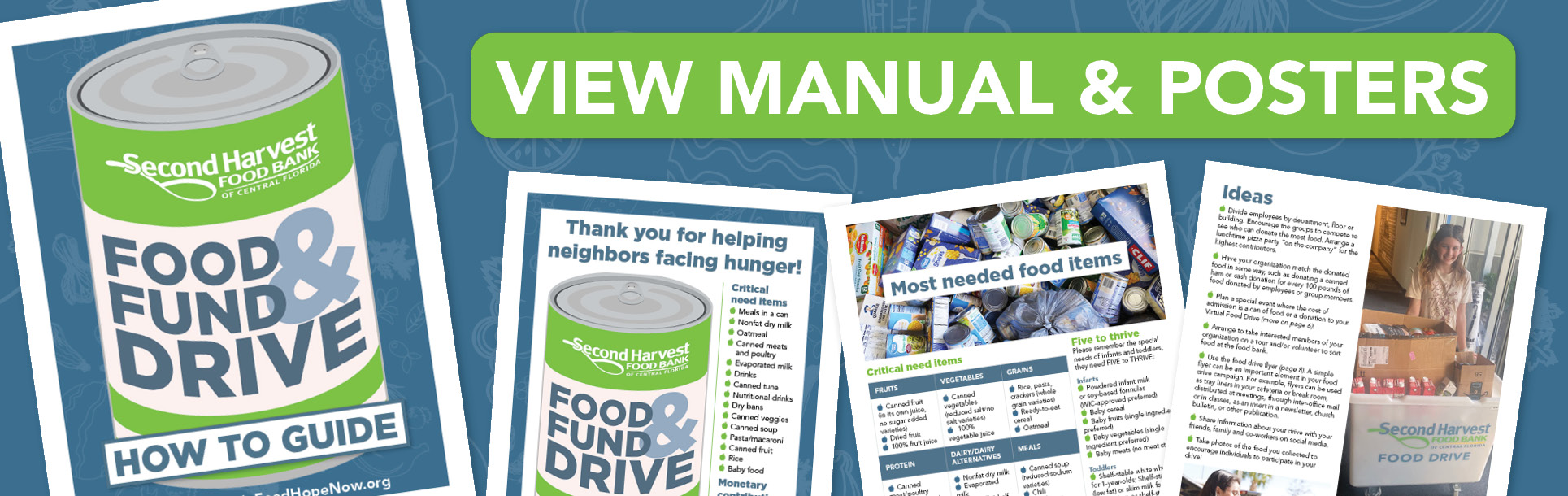 Download our food drive manual and posters