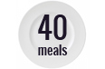 Provide 40 meals